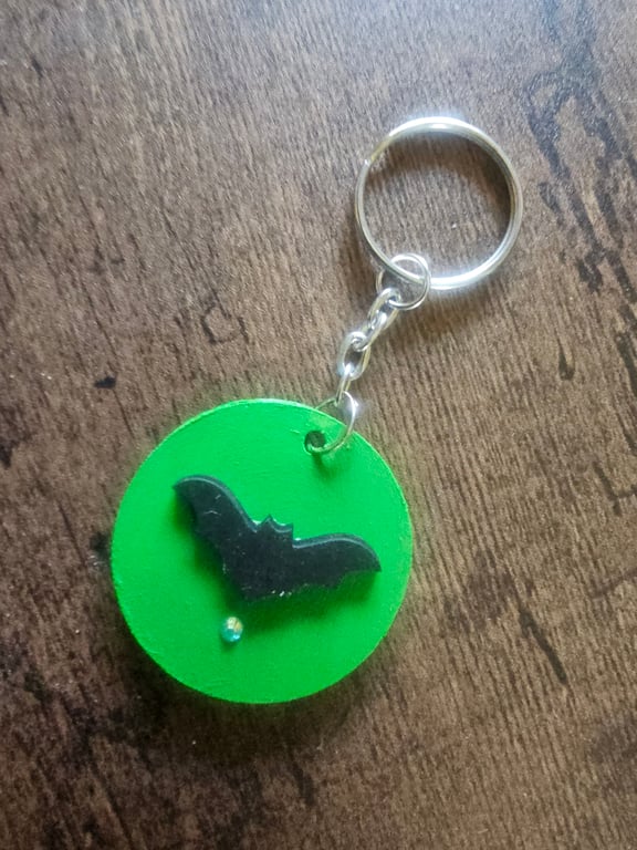 Wooden Bat Keyring