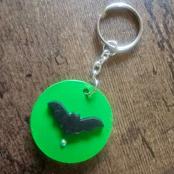 Wooden Bat Keyring
