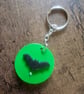 Handmade Double-Sided Bat Keyring – Gothic Halloween Accessory  - Image 1