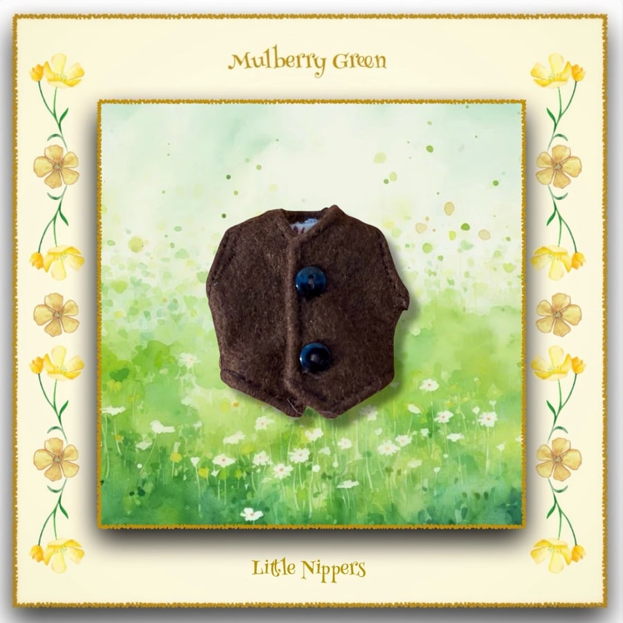 Reserved for Jenni - Little Nippers Brown Lined Waistcoat 
