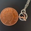 A Teeny Tiny Hare Necklace Copper & Silver Pendant   Necklace, Gift, Rabbit.