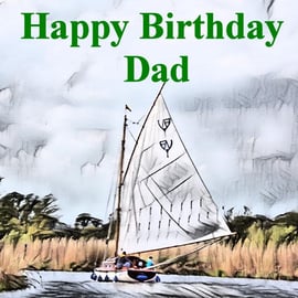 Happy Birthday Dad A5 Card 