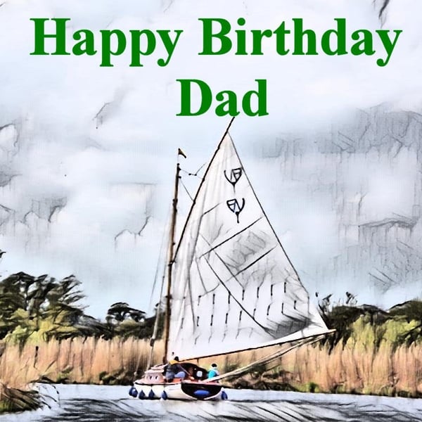 Happy Birthday Dad A5 Card 