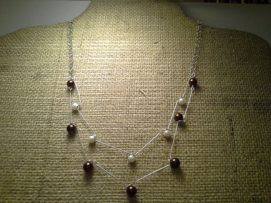 STERLING SILVER AND PEARLS - NECKLACE