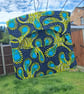 African wax print peg bag