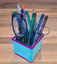 Medium container for office items - green, blue, purple mix - Image 4