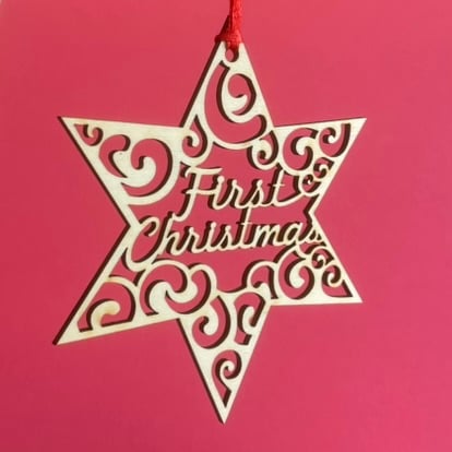 'First Christmas' star (medium)