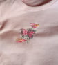 Butterfly, baby vest, age 0-3 months, hand embroidered - Image 4