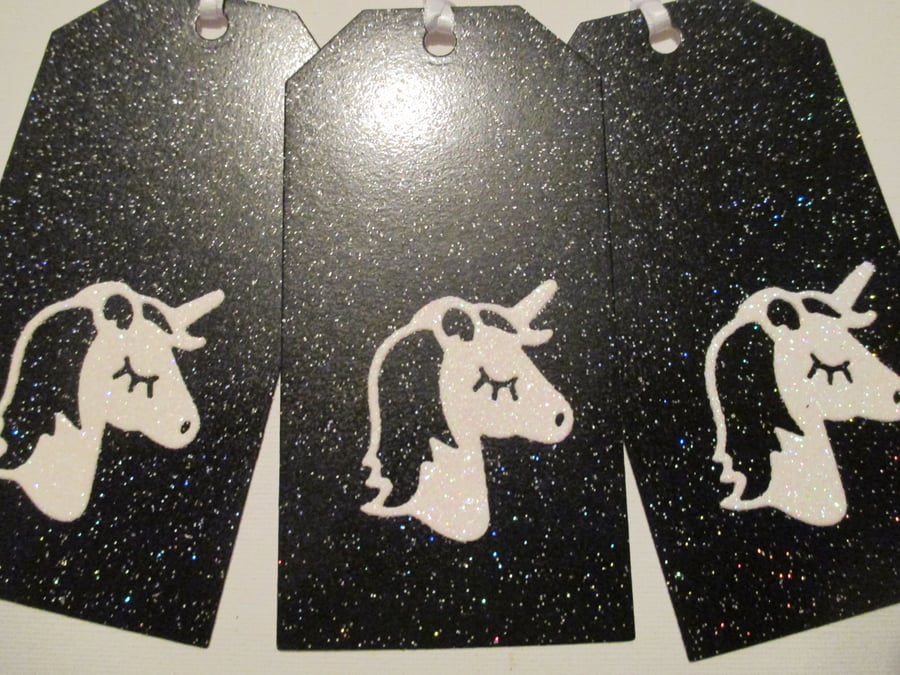 3x Unicorn Gift Tags ideal for Christmas or birthday presents