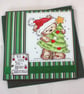 Handmade Christmas card - cute bear with Christmas tree - Image 4