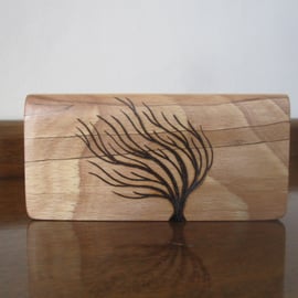 Spalted Beech Ornament with Tree Design