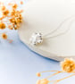 Buttercup Pendant - Recycled Silver Flower Necklace - Image 4