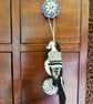 Pied Wagtail  bird hand knit tree decoration 