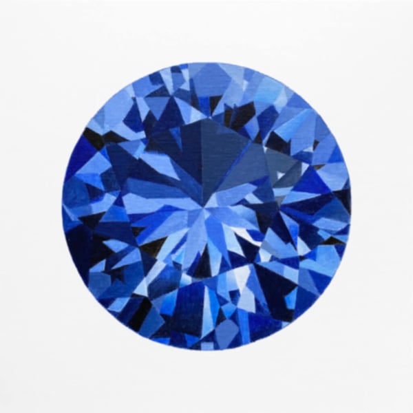 Fine Art Giclée Print Sapphire Gemstone September Birthstone Blue Jewel