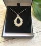 Handmade Fine Silver 999 Textured Pendant – Unique Silver Necklace - Image 4