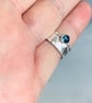 Recycled HANDMADE Sterling Silver Scratch Topaz Rings - Image 5