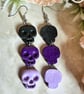Midnight Skull Cascade Earrings - Image 2