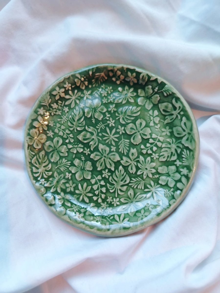 Green Leaf Trinket Dish