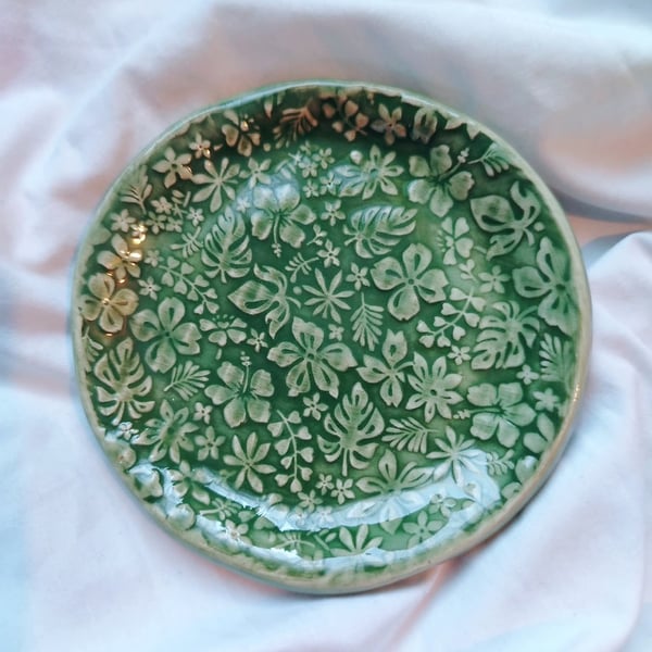 Green Leaf Trinket Dish