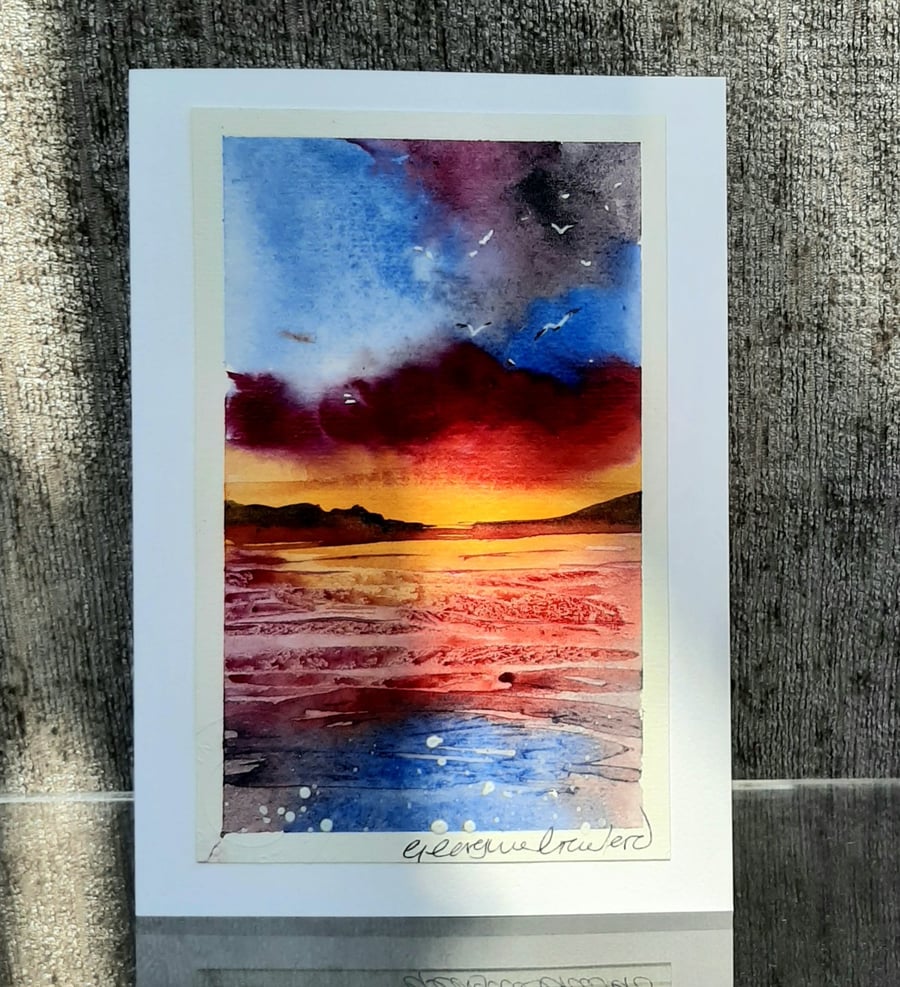 Sunrise. Blank Card. Original Painting. 260133
