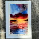 Sunrise. Blank Card. Original Painting. 260133