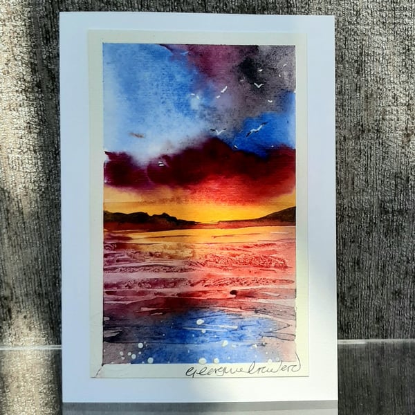 Sunrise. Blank Card. Original Painting. 260133
