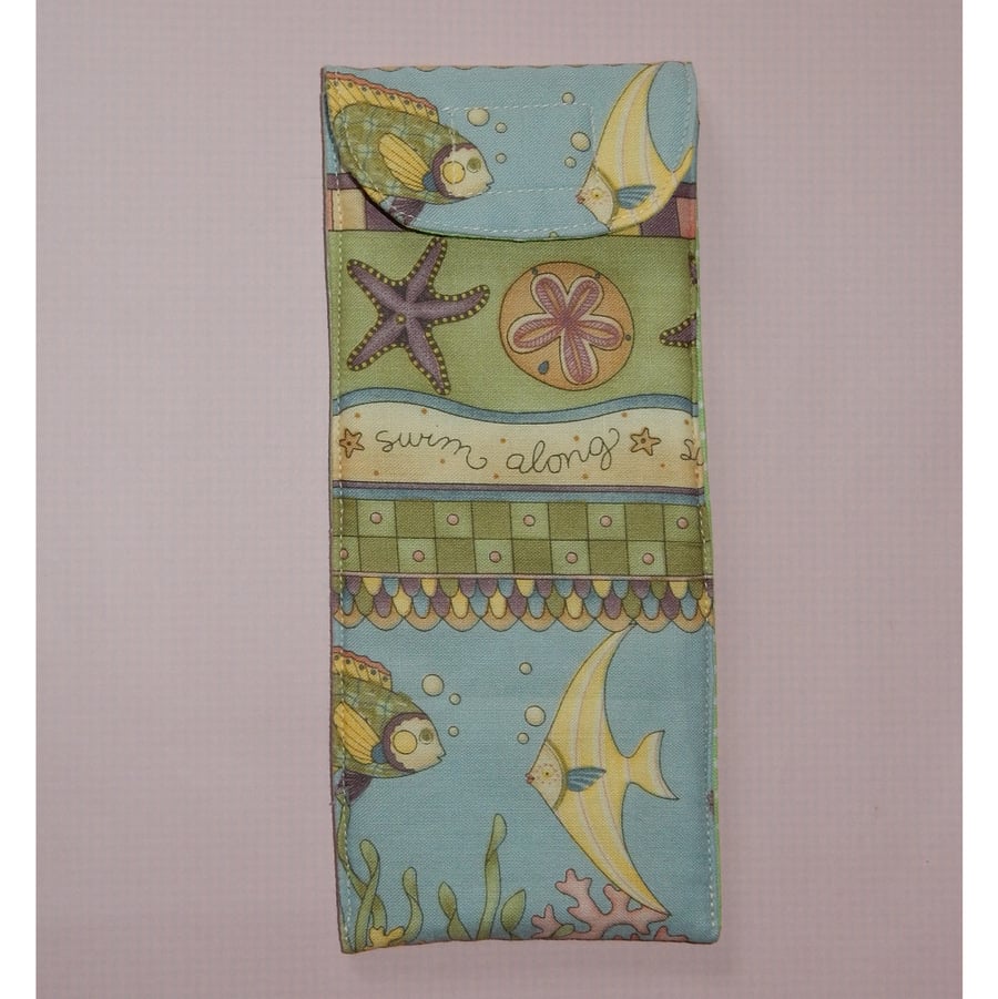 Glasses case - Fish star fish sea shells