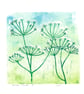 An original linoprint of cow parsley in a summers scene 'Summer Afternoon' - Image 2