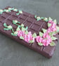 Acrylic chocolate with flowers