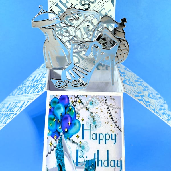 Ladies Birthday card with Handbags and shoes