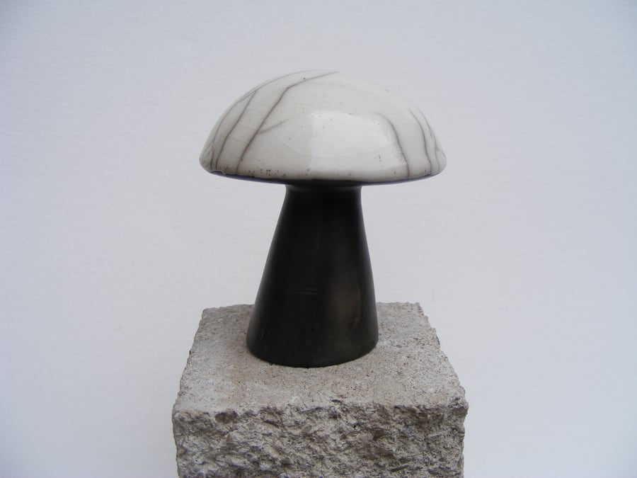 Raku glazed mushroom