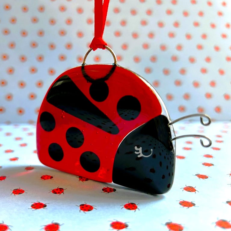  Fused glass Ladybird