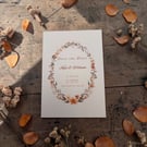 Autumn Floral Save the Date Card