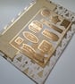 Christmas Sentiments Card - Gold Foiled Multi Sentiment Card - Image 9