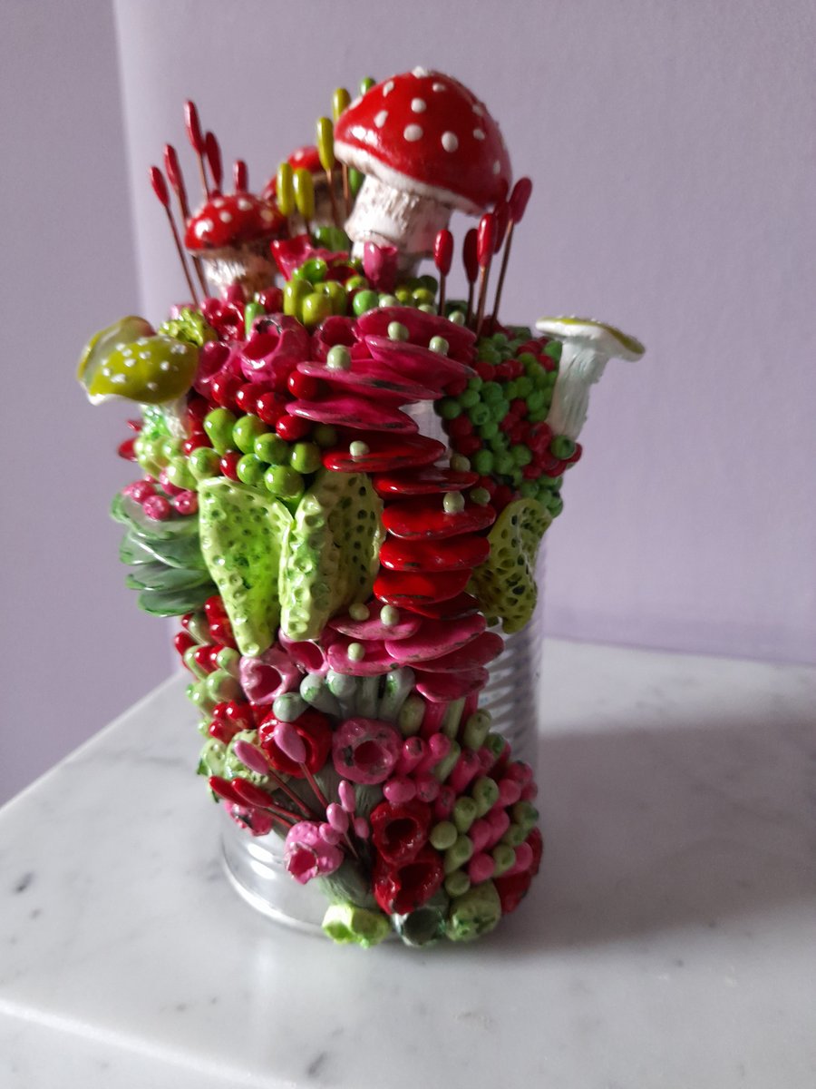 FUNGI SCULPTURE - - POLYMER CLAY SCULPTURE