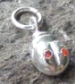 Fine Silver Ladybird Charm Set With CZ Stones and Sterling Silver Loop - Image 5
