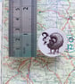 Wooden Sheep Skull Pin Badge - Image 4