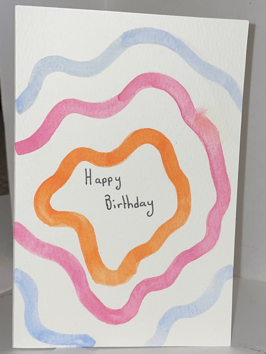 Coloured birthday card