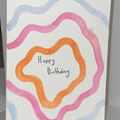 Coloured birthday card