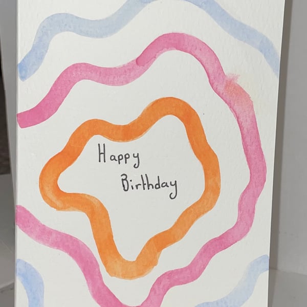 Coloured birthday card