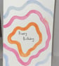 Coloured birthday card