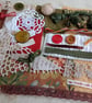 Vintage Welsh High Tea Slow Stitching Kit -  themed fabric remnants & trims - Image 1