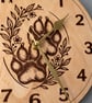 Dog Paw Wooden Wall Clock – Handmade Pet Lover Gift – Baltic Birch - Image 3
