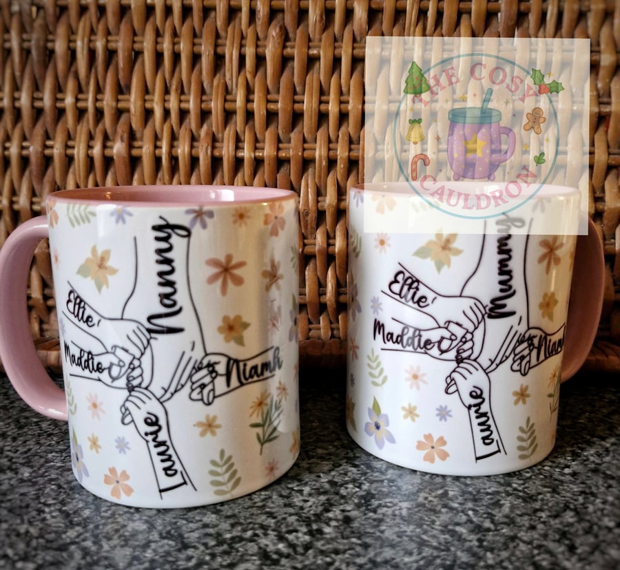 Personalised Family Hands mug