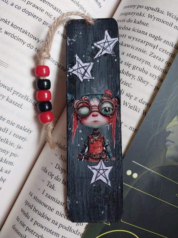 Cyber Wooden Bookmark 
