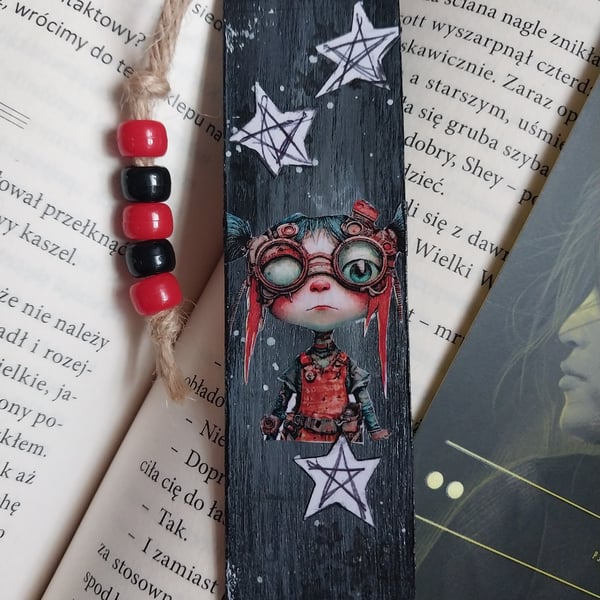 Cyber Wooden Bookmark 