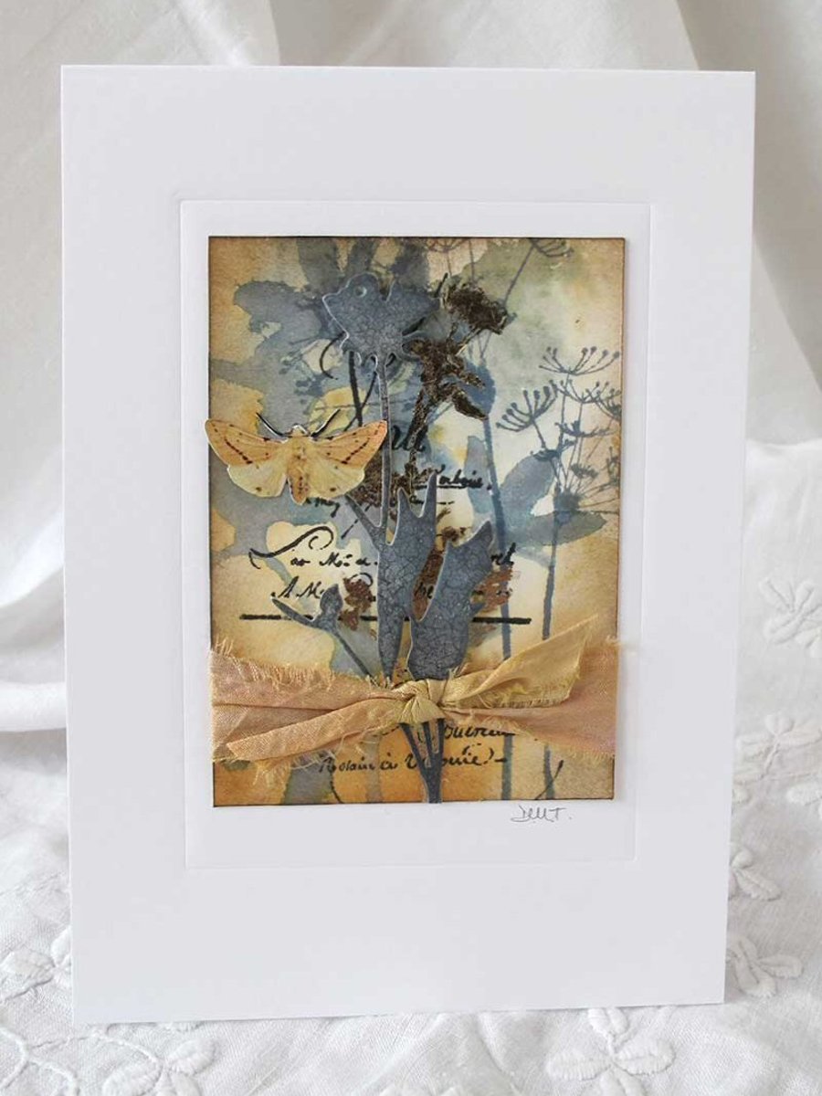 MIXED MEDIA  ART CARD FOR ANY OCCASION