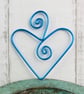 Turquoise Wire Heart Decoration