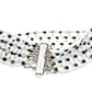 Seed bead netted cuff bracelet with Swarovski crystals - Image 4