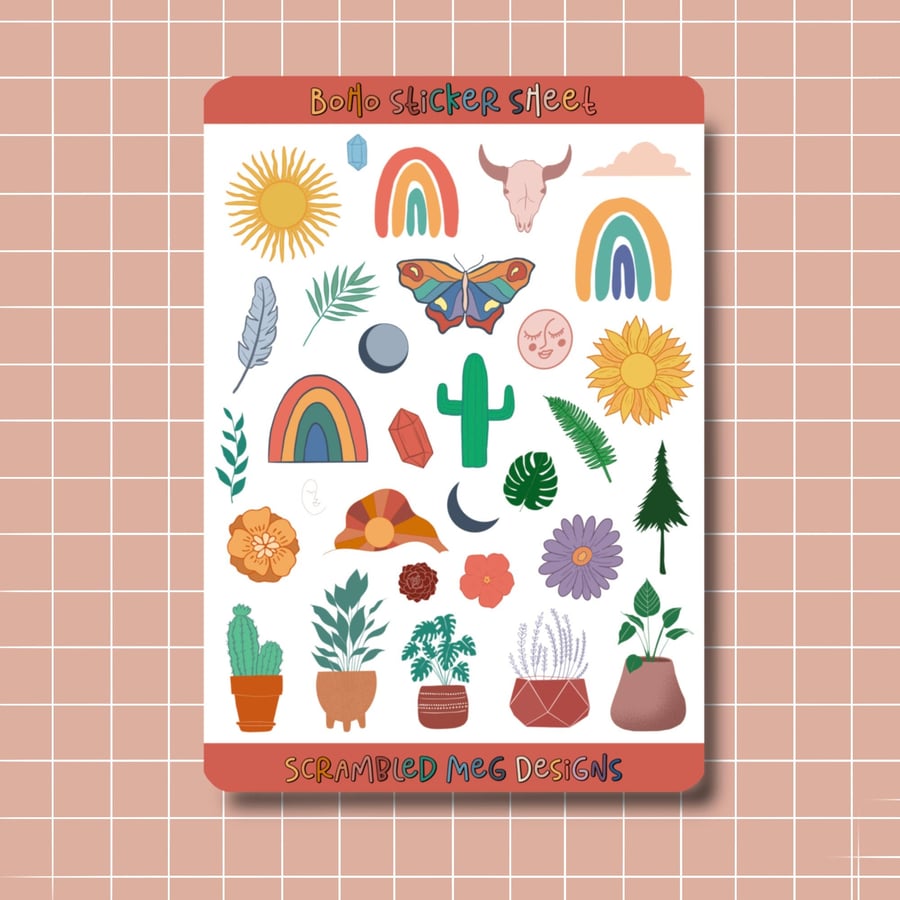 Bohemian Sticker Sheet